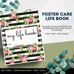 Foster Care Life Book / foster care book / floral life book / adoption lifebook / Foster care organization / adoption organization