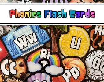 Cartes aquarelles alphabet phonétique - École à la maison Montessori (PDF numérique)