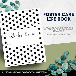 Foster Care Life Book / foster care book / gender neutral life book / adoption lifebook / Foster care organization / adoption organization