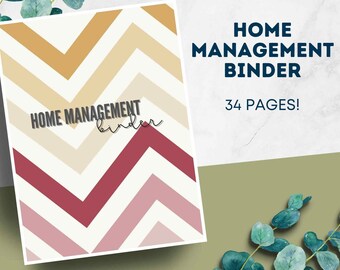 Home Management Binder | 34-Page Printable Organizer (Digital Download)