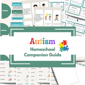Pacote de aprendizagem para educação domiciliar sobre autismo visual: materiais imprimíveis para socialização, cronogramas e emoções