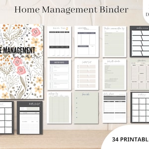 Home Management Binder l Home Organization Binder l Home Organization l Bill Binder l Finance Binder l Home Binder