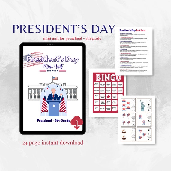 Hojas De Trabajo Del Día De Los Presidentes De Segundo Grado Cámara