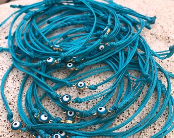 Turquoise evil eye bracelet/ Mykonos evil eye bracelet / Greek traditional bracelet / good luck bracelet / protection bracelet / Greek mati