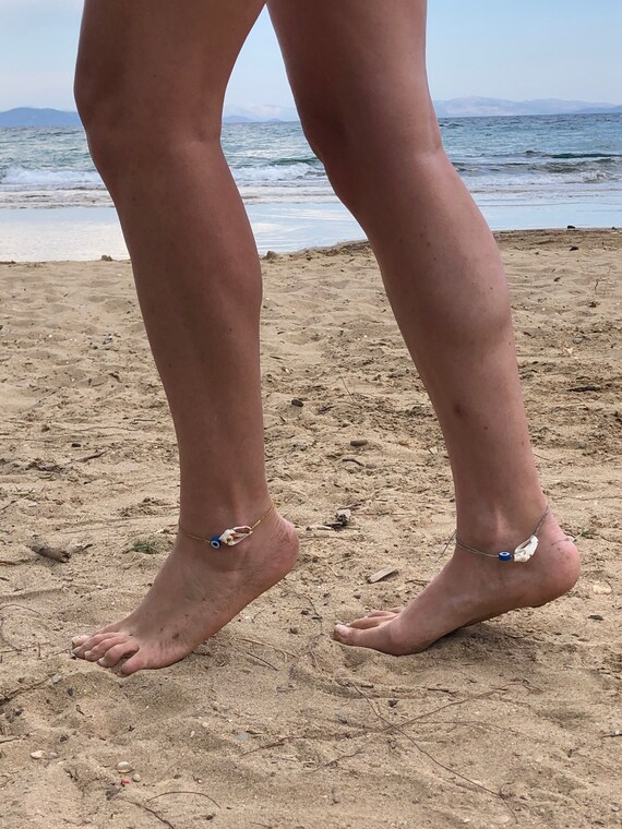 Beach seashell shop anklets