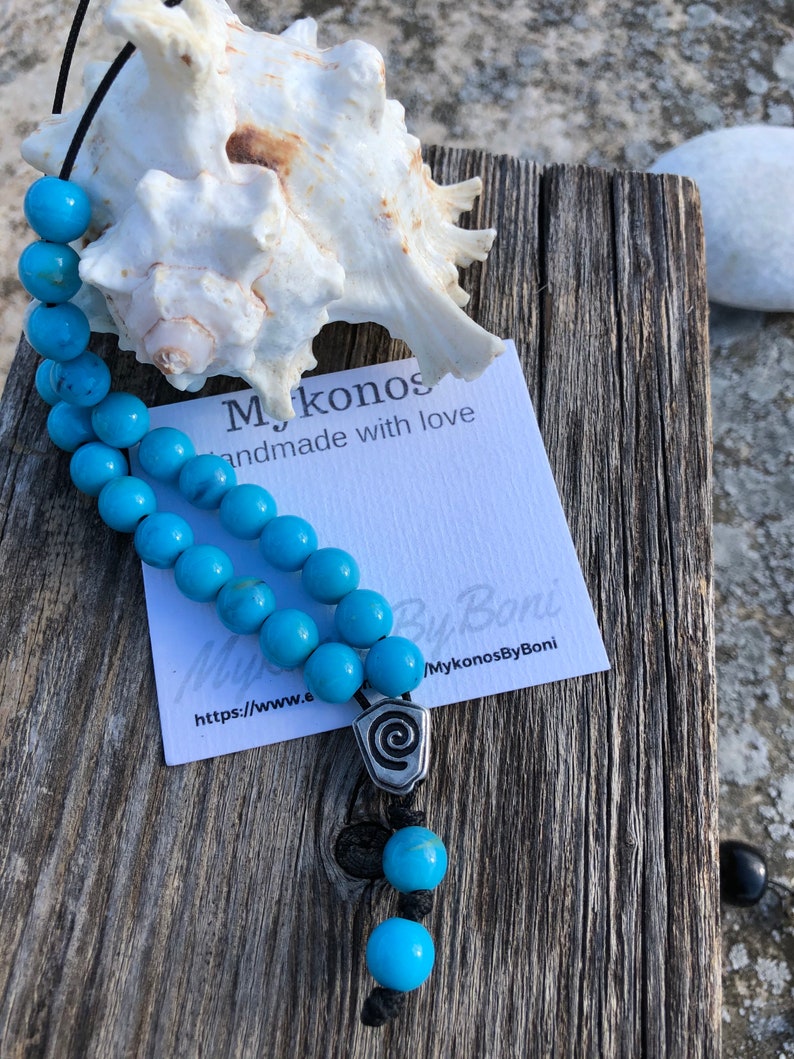 Greek koboloi / worry beads / anti stress/ anti smoke / Greek traditional handmade resin kompoloi turquoise