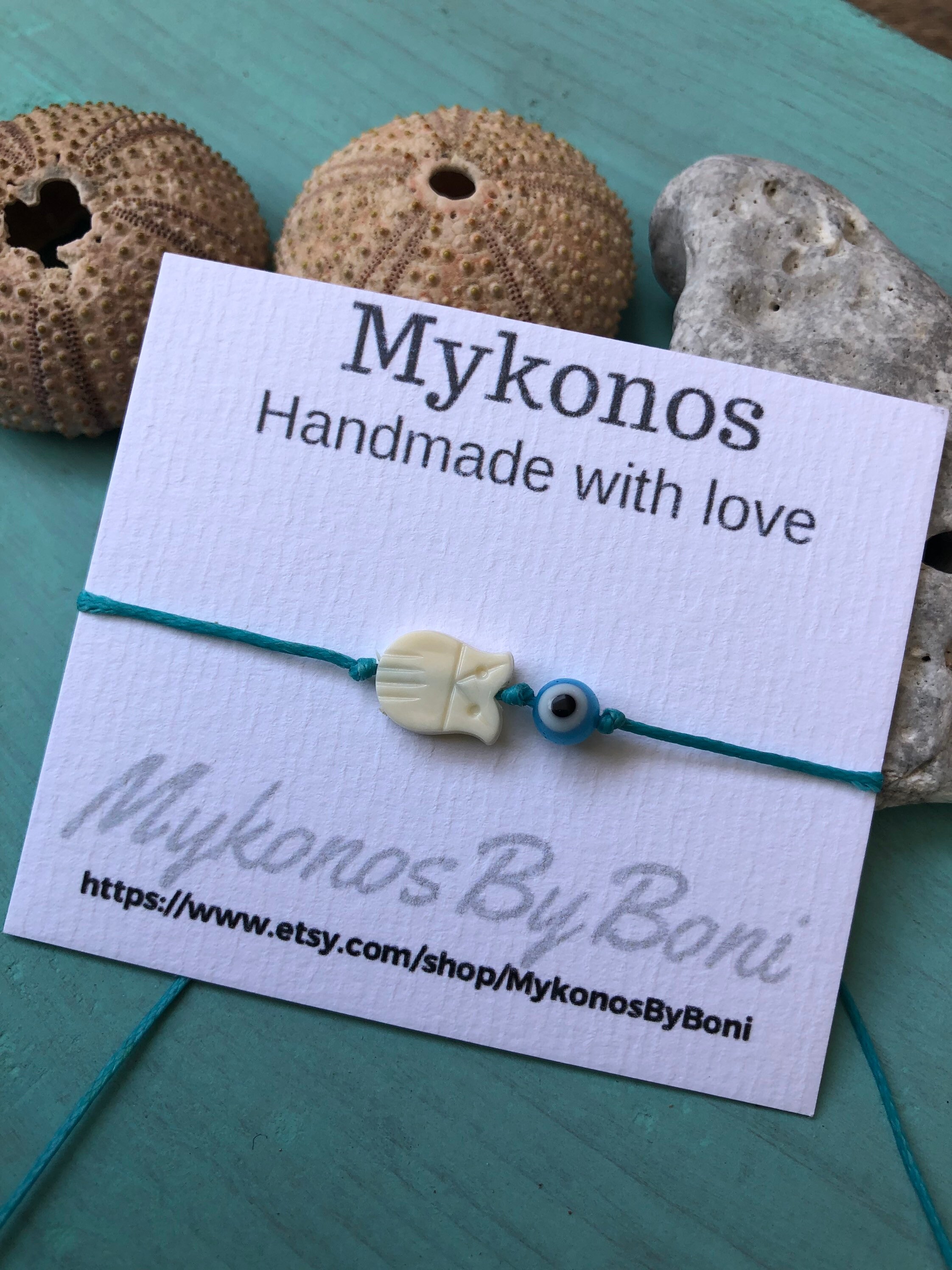 Greek owl evil eye bracelet, symbol of wisdom and good luck, teacher gift