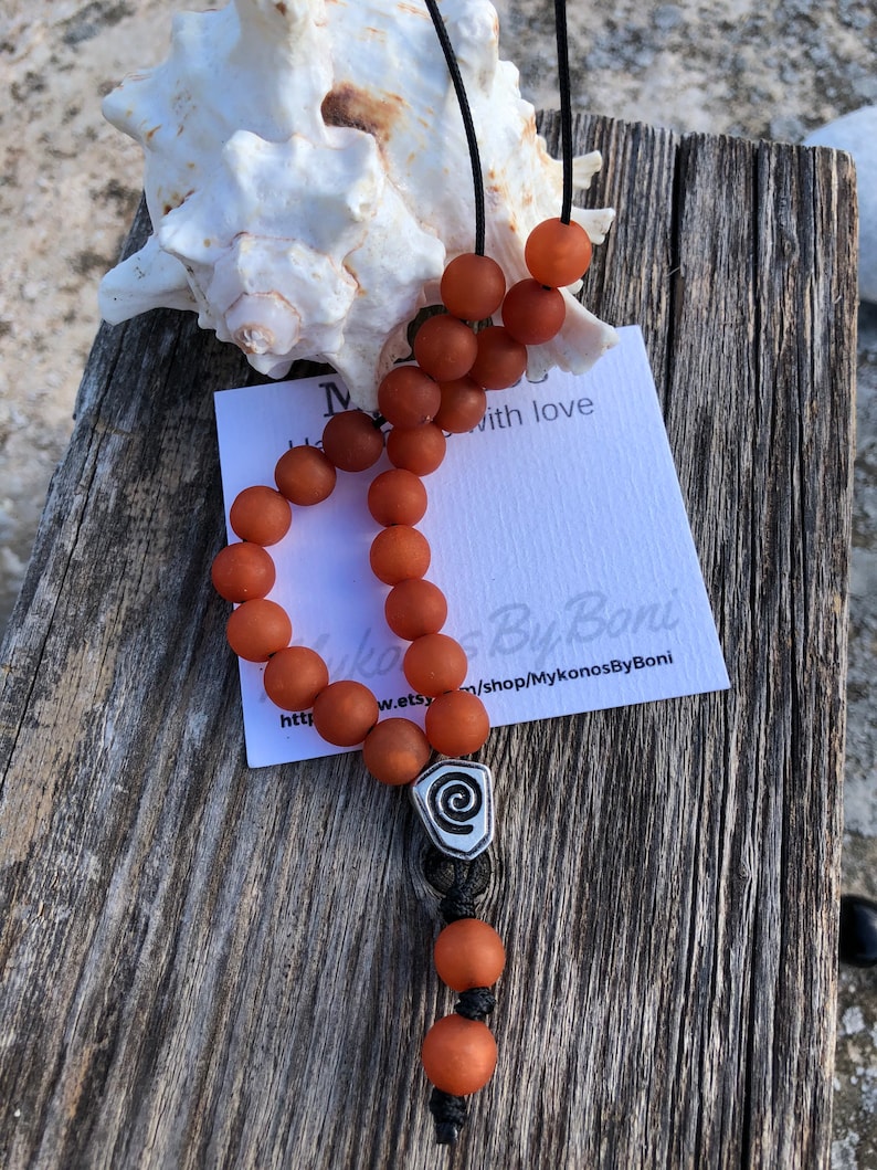 Greek koboloi / worry beads / anti stress/ anti smoke / Greek traditional handmade resin kompoloi Brown