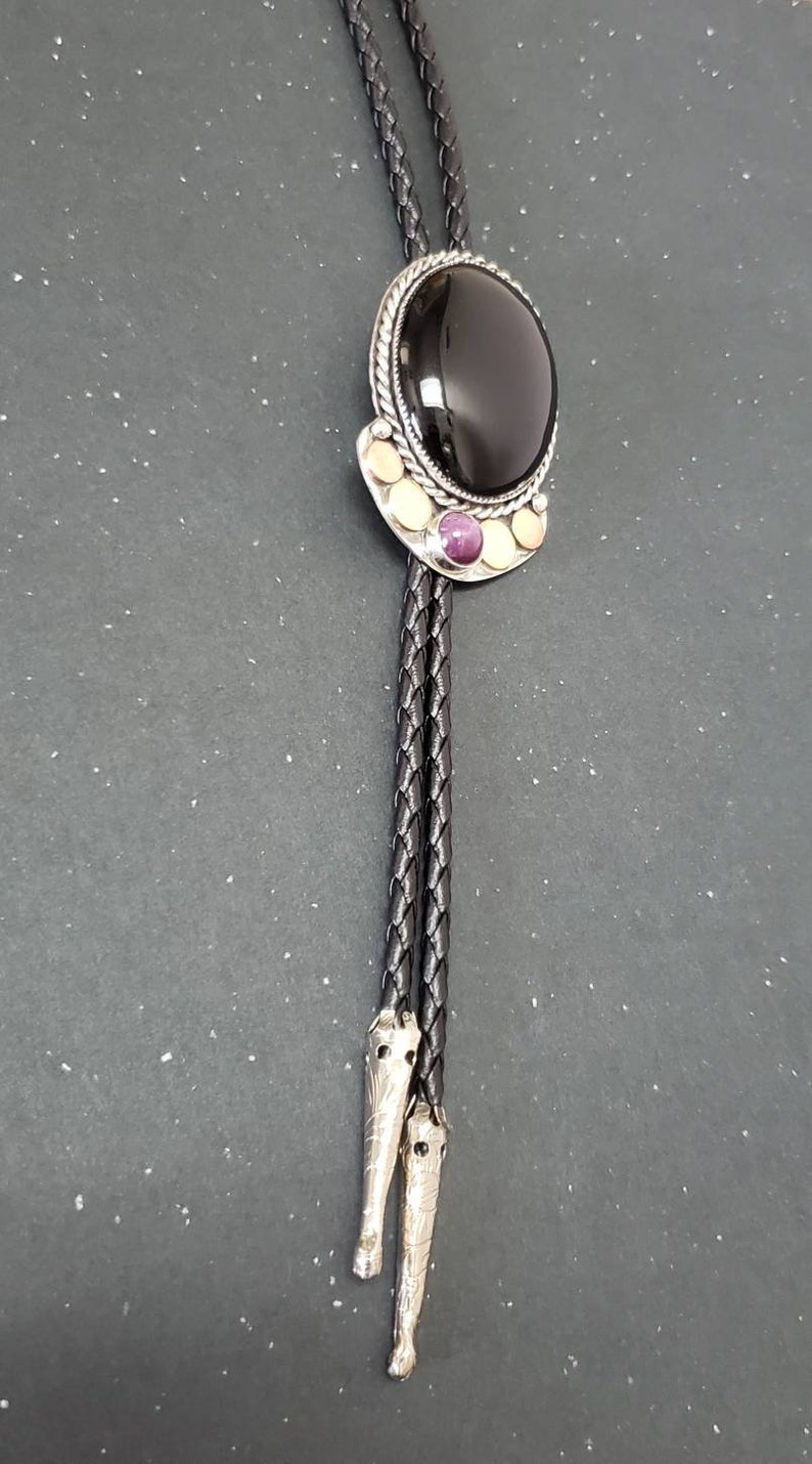 Onyx Bolo tie image 5