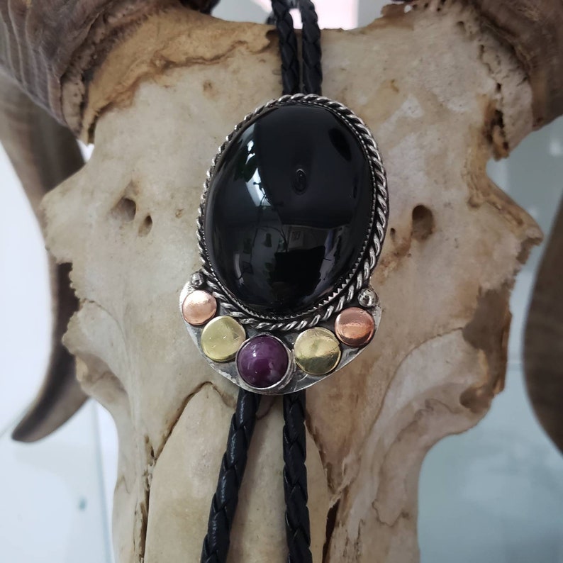 Onyx Bolo tie image 2