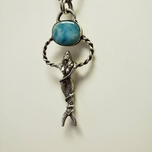 Larimar Mermaid Necklace image 1