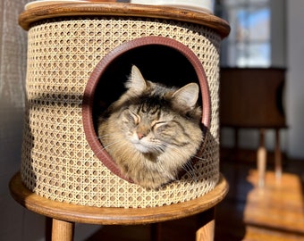 Boho Cane Cat House
