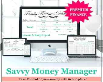 finance budget planner weekly income track excel debt etsy