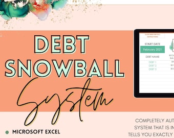 Debt Snowball Payoff Tracker digital | Excel Template Spreadsheet planner | Debt Free | dave ramsey