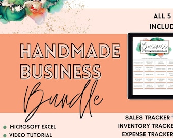 Handmade Business Planner: Sales Tracker Excel Template (Digital Download)