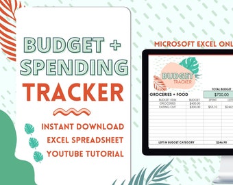 Budget Template Printable | Excel Spreadsheet | Finance Tracker | Financial Planner | Budget Binder