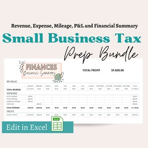Business Planner, Accounting Ledger, Excel Bookkeeping | Expense & Income Tracker | Small Business Spreadsheet, Tax Planner