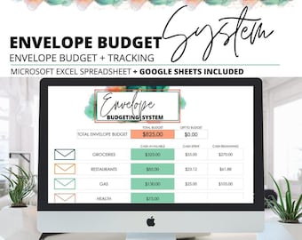 Cash Envelope System Digital Planner Budget Excel -  Financial Budget Binder Budgeting spreadsheet 2021