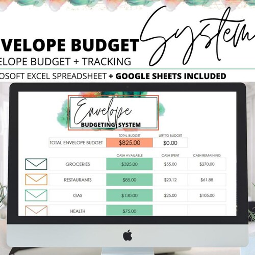 Cash Envelope System Digital Planner Budget Excel Financial Etsy