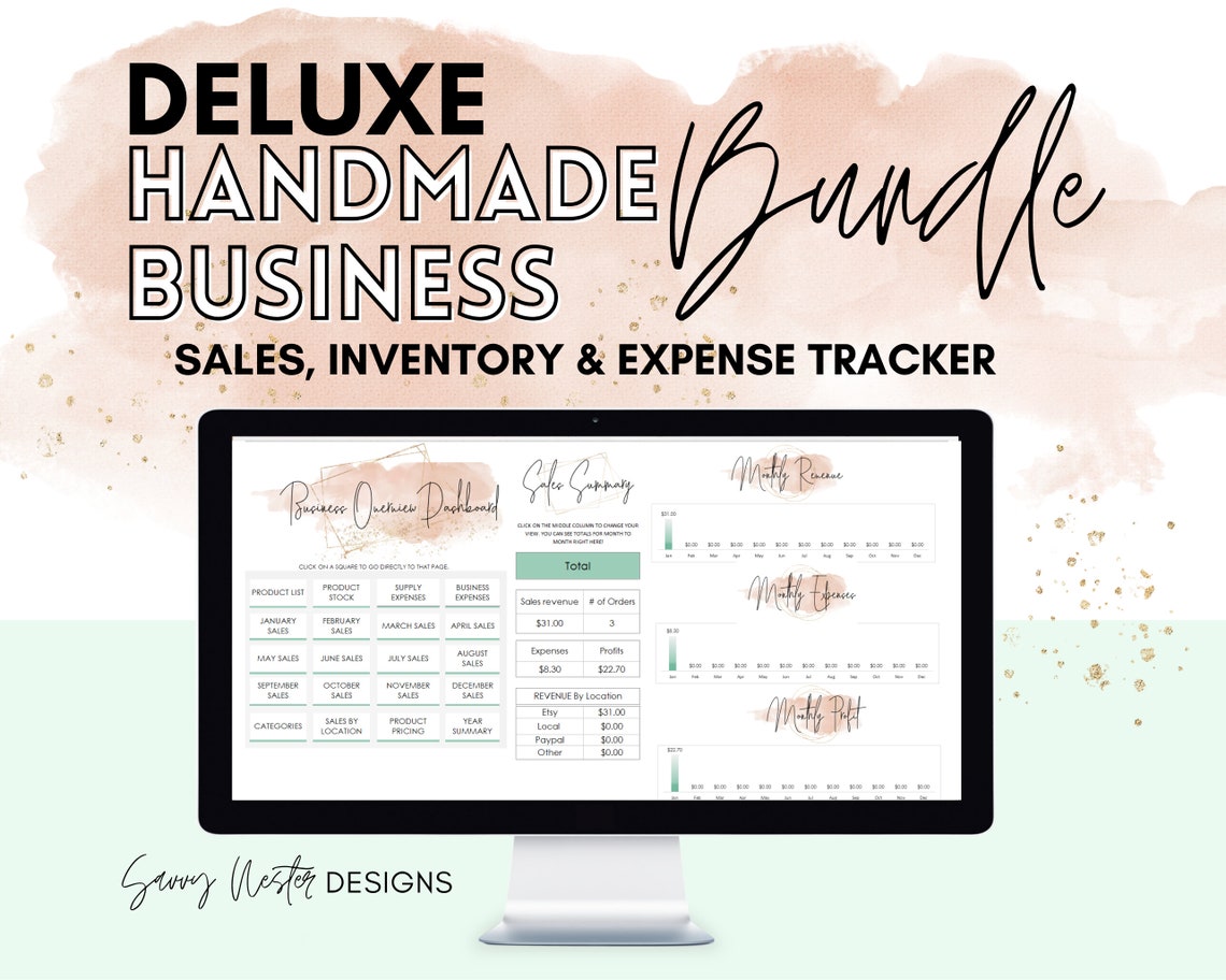 Digital Business Planner Etsy Small Business Excel Template - Etsy