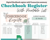 Checkbook Register & Financial Tracker: Income, Expense, Personal Budget Planner - Google Sheets