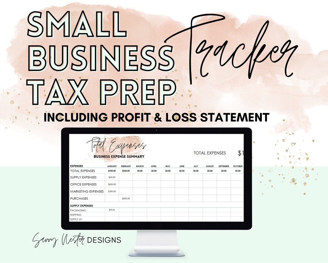 Business Planner Expense Tracker Small Etsy Excel Template Financial ...