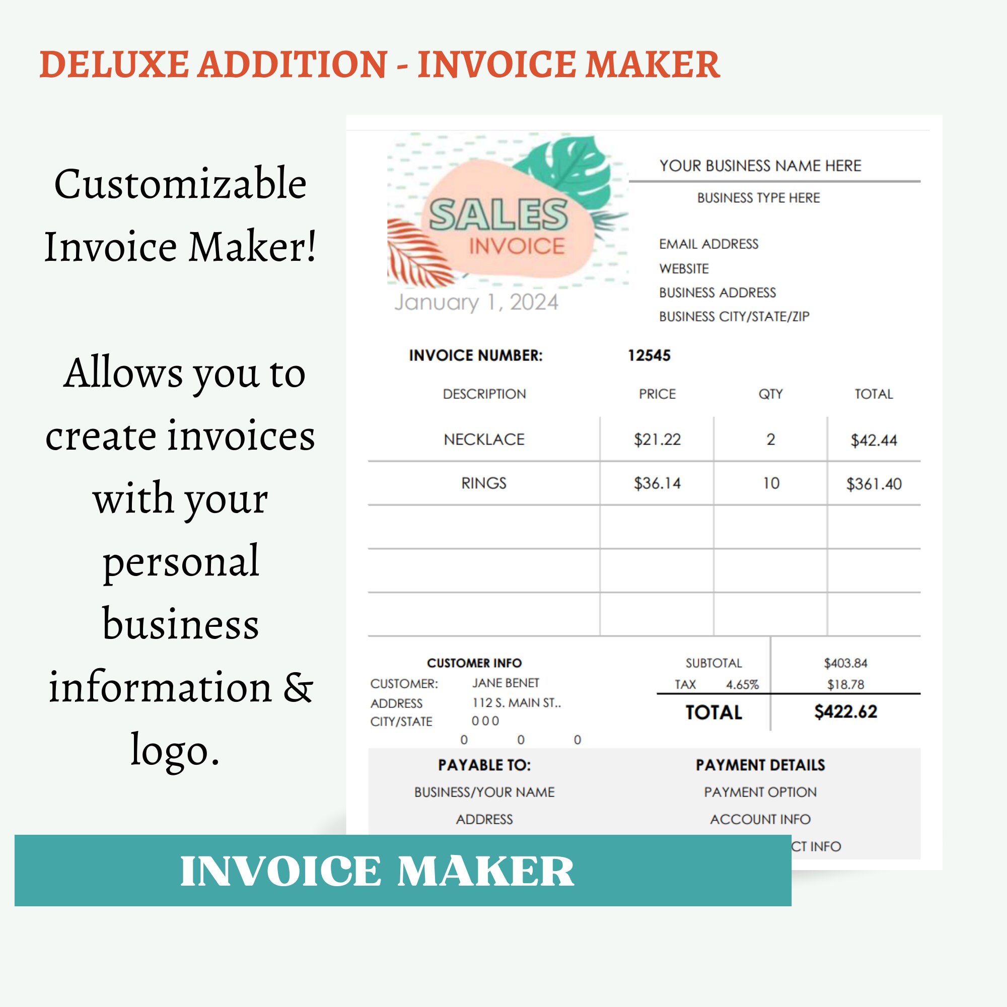 Small Business Spreadsheet Bundle, Inventory Management Tracker ...