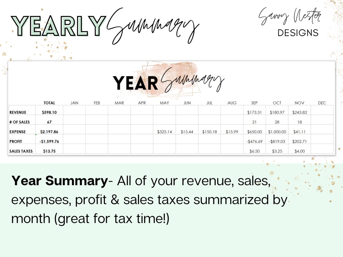 Digital Business Planner Etsy Small Business Excel Template - Etsy
