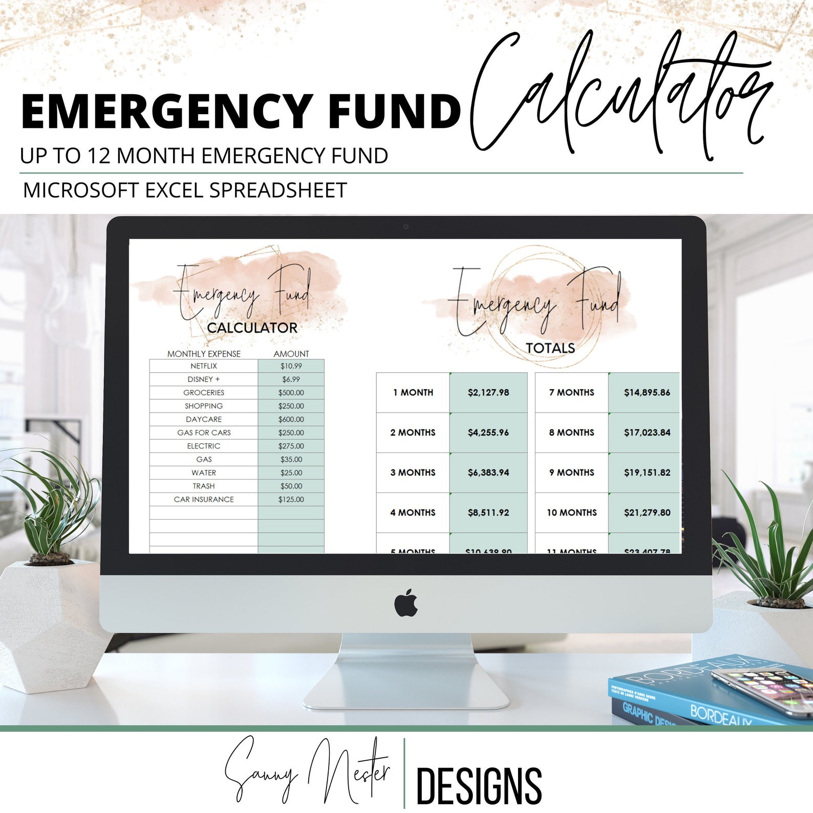 Emergency Fund Calculator Dave Ramsey Baby Steps Budget | Etsy
