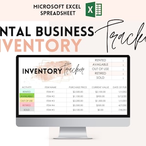 Inventory System, Small Business, Digital Planner, Excel Template ...