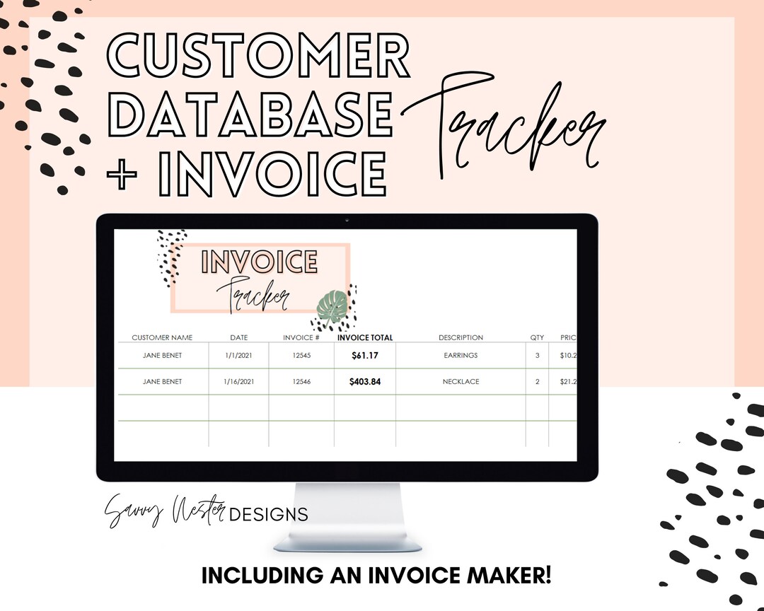 Invoice Template Business Planner | Client Tracker | Communication Log ...