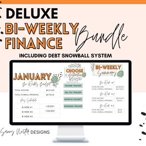 Biweekly Budget Excel Template Planner Financial Tracker Debt Snowball Payoff Spreadsheet