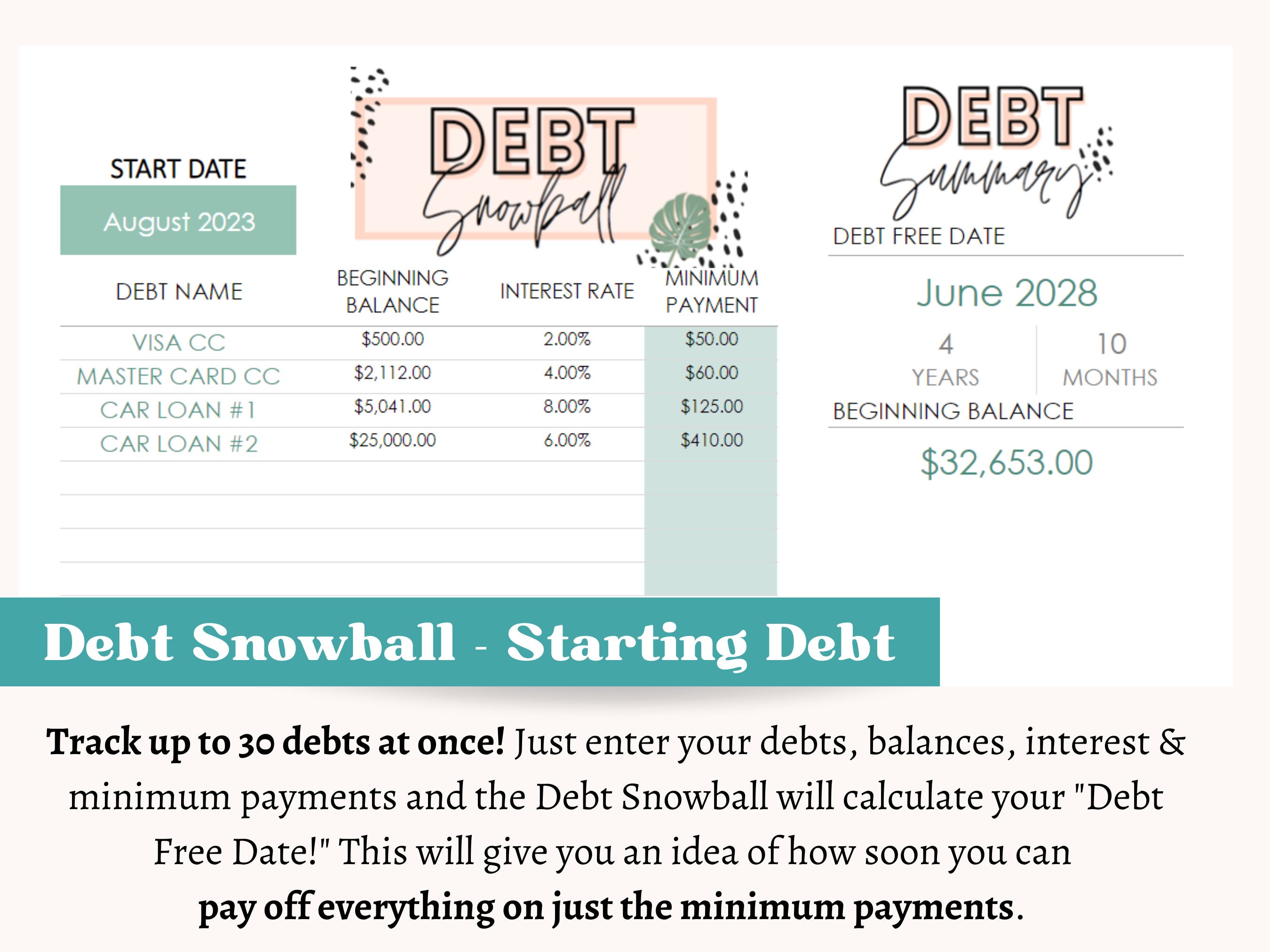Debt Snowball Excel Template Crush Credit Card Debt With Debt Avalanche Debt snowball excel template crush credit card debt with debt avalanche