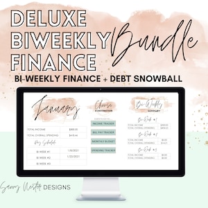 Digital Budget Planner biweekly Excel Template Financial Tracker Debt Snowball Payoff Spreadsheet