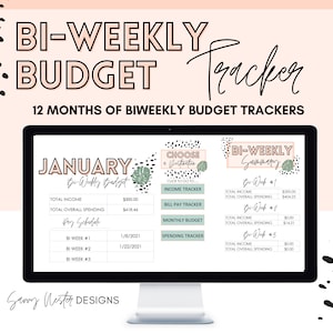 Excel Template Biweekly Budget Financial Planner Digital Spending Tracker Savings Spreadsheet