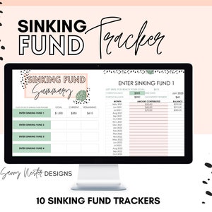 Sinking Funds Tracker Excel Template, Dave Ramsey Envelopes savings Tracker