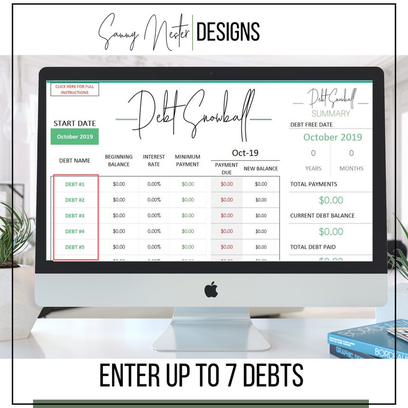 Mini Debt Snowball Debt Tracker Dave Ramsey Excel | Etsy
