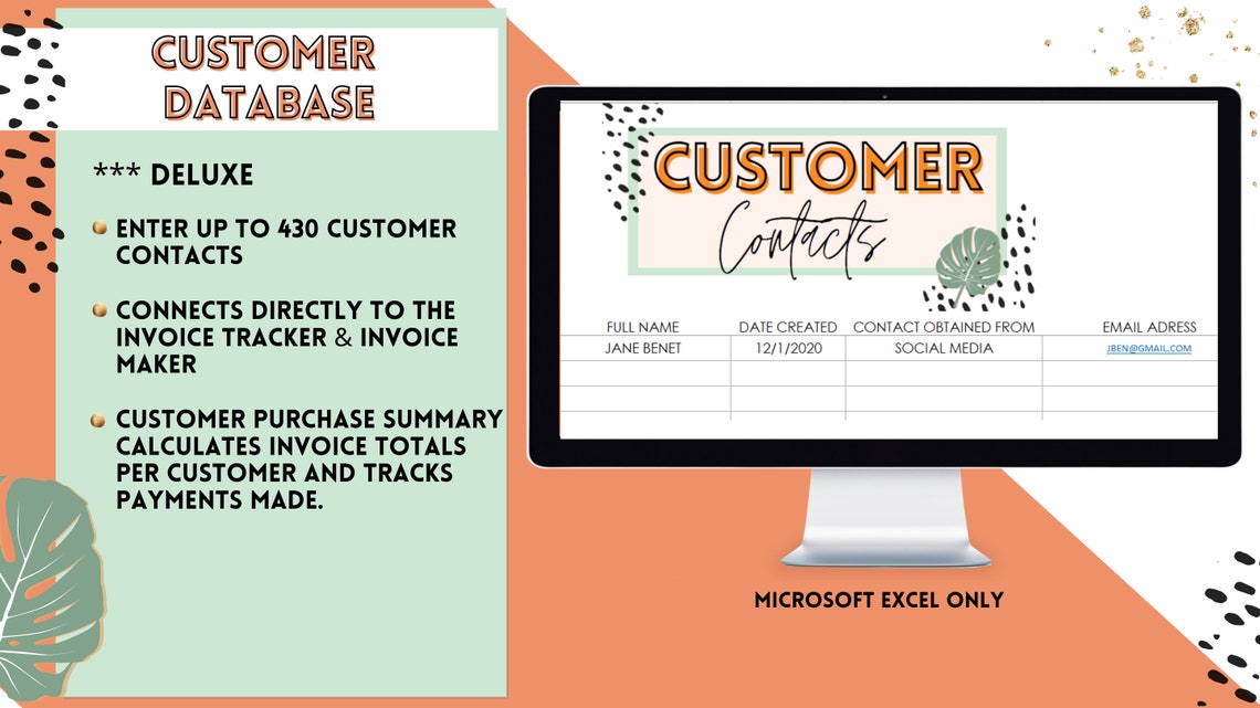 Small Business Planner Digital Etsy Excel Template Financial Etsy