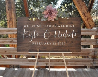 Wedding Welcome Sign | Wedding Entrance Sign | Welcome Wedding Sign | Rustic Wedding Decor Bestseller Wedding Sign Welcome To Our Wedding