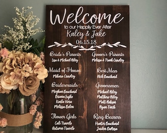 wedding program sign etsy