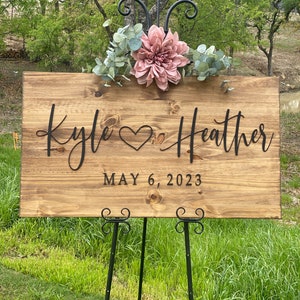 Wedding Welcome Sign Wedding Entrance Sign Rustic Wedding Decor Rustic Wedding Sign Wedding Venue Sign Country Wedding Bestselle image 3