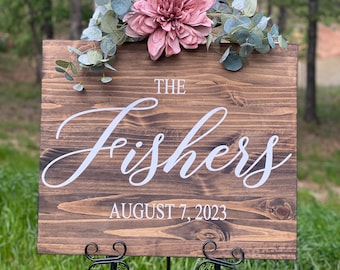 Last Name Wedding Welcome Sign | Rustic Wedding Decor | Wood Wedding Sign | Wedding Welcome Sign Bestseller