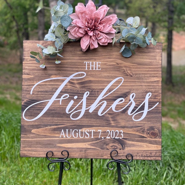 Last Name Wedding Welcome Sign | Rustic Wedding Decor | Wood Wedding Sign | Wedding Welcome Sign Bestseller