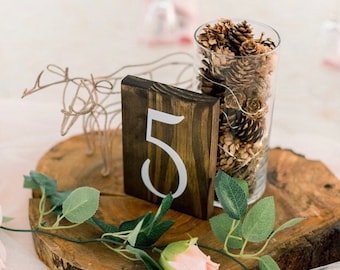 Wedding Table Numbers - Double Sided Table Numbers - Rustic Table Numbers - Single Sided Wood Table Numbers - Rustic Wedding Decor