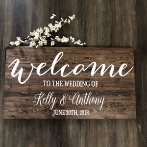 Wedding Welcome Sign / Rustic Wood Wedding Sign / Rustic Wedding Decor / Country Wedding Bestseller Wedding Sign