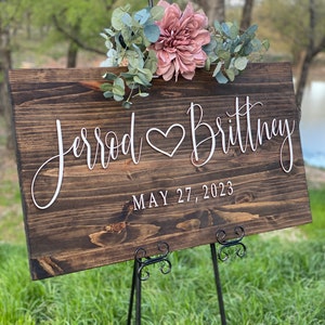 Wedding Welcome Sign Wedding Entrance Sign Rustic Wedding Decor Rustic Wedding Sign Wedding Venue Sign Country Wedding Bestselle imagem 6