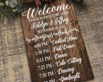 Wedding Day Events Sign, Ceremony Order of Events Sign, Best Day Ever Sign, Rustic Wedding Decor, Wood Wedding Events Sign, Country Wedding