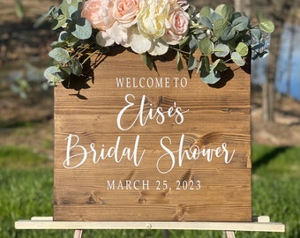 Bridal Shower Welcome Sign -  - Rustic Wood Wedding Sign - Rustic Wedding Decor - Wedding Shower Decor - Couples Shower - Baby Shower Decor