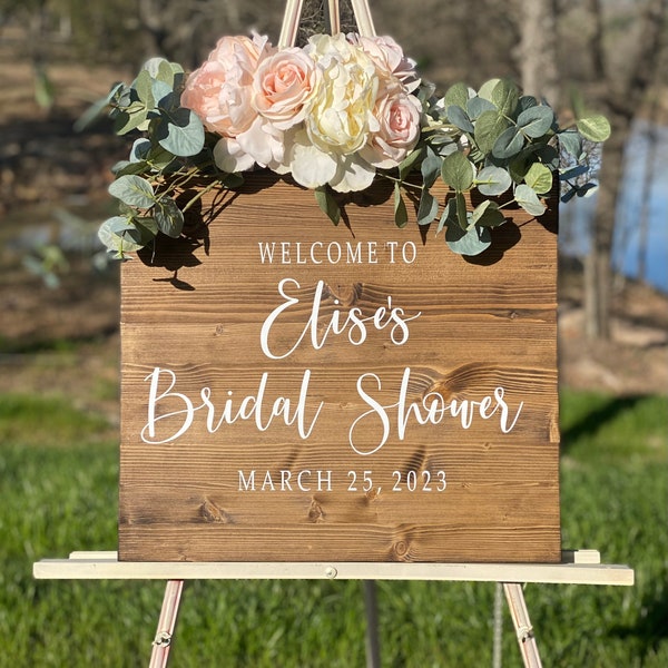 Bridal Shower Welcome Sign -  - Rustic Wood Wedding Sign - Rustic Wedding Decor - Wedding Shower Decor - Couples Shower - Baby Shower Decor