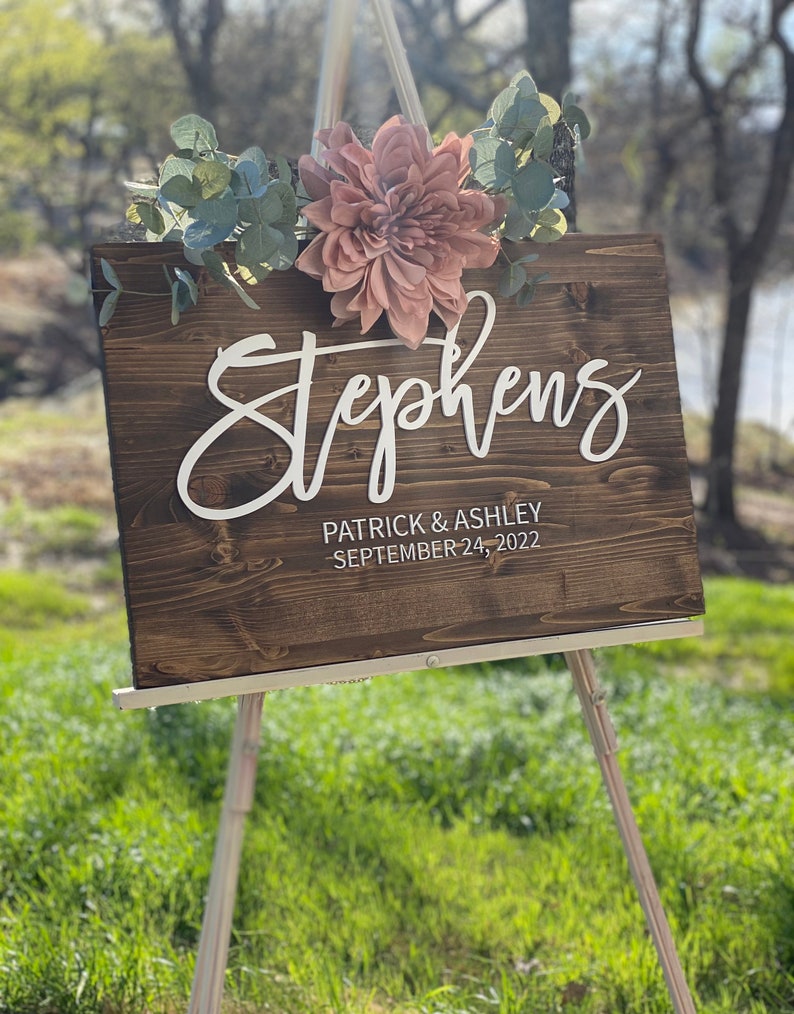 Wedding Welcome Sign Wedding Entrance Sign Rustic Wedding Decor Rustic Wedding Sign Wedding Venue Sign Country Wedding Bestselle image 7